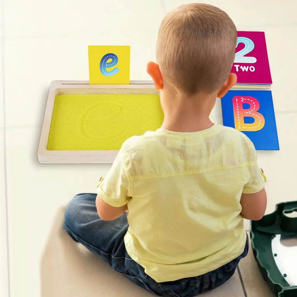 Wooden Montessori Sand Tray With Wooden Pen For Writing Letters And Numbers Early Educational Toys Gifts Party Game - ToylandEU