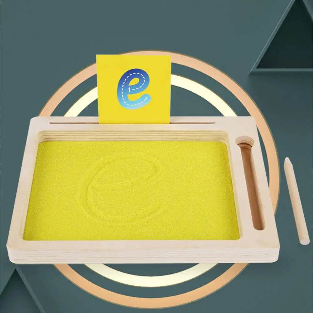 Wooden Montessori Sand Tray With Wooden Pen For Writing Letters And Numbers Early Educational Toys Gifts Party Game - ToylandEU