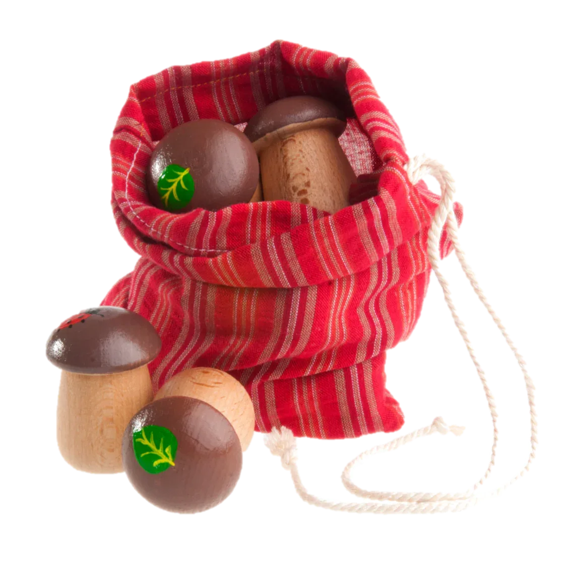 Wooden Mushroom Counters For Kids Hands On Math Montessori Set - ToylandEU