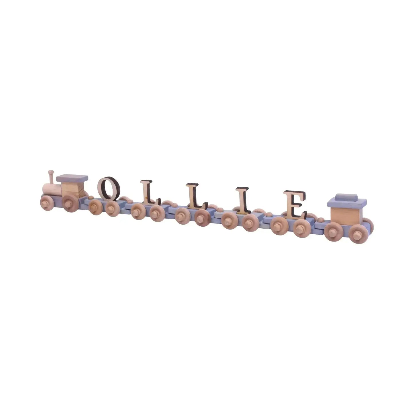 AmishToyBox.com Wooden Name Train Toy, Custom ABC Letter Train, Amish-Made - ToylandEU
