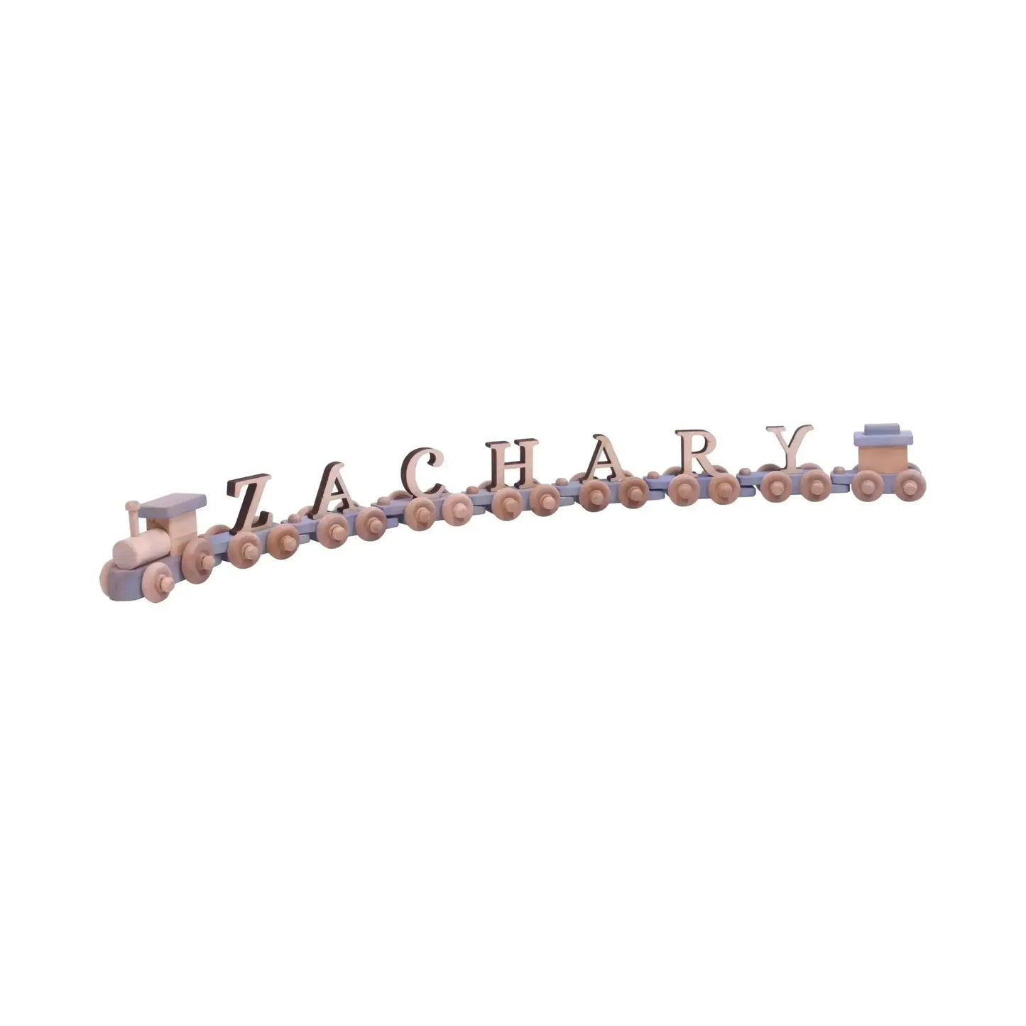 AmishToyBox.com Wooden Name Train Toy, Custom ABC Letter Train, Amish-Made - ToylandEU