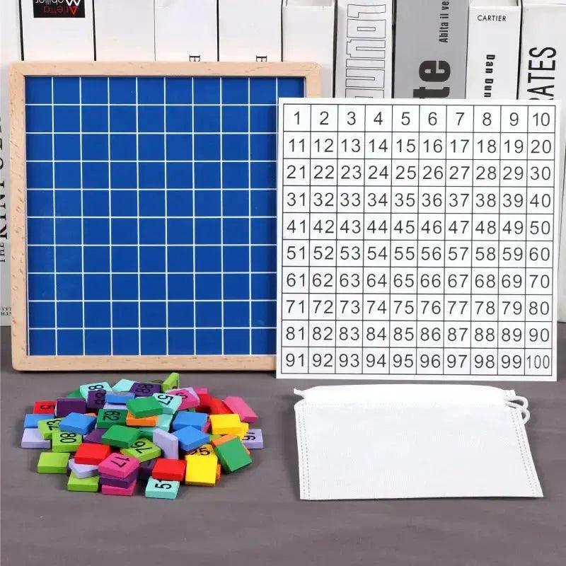  Wooden Number Blocks Colorful 1 To 100 Montessori -  ToylandEU™