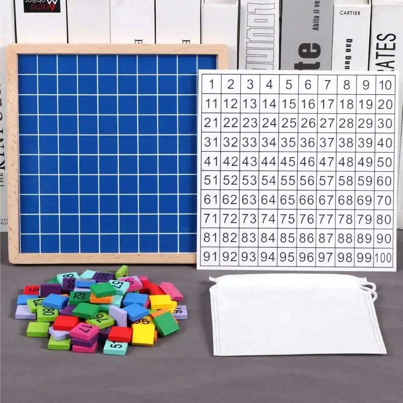  Wooden Number Blocks Colorful 1 To 100 Montessori -  ToylandEU™
