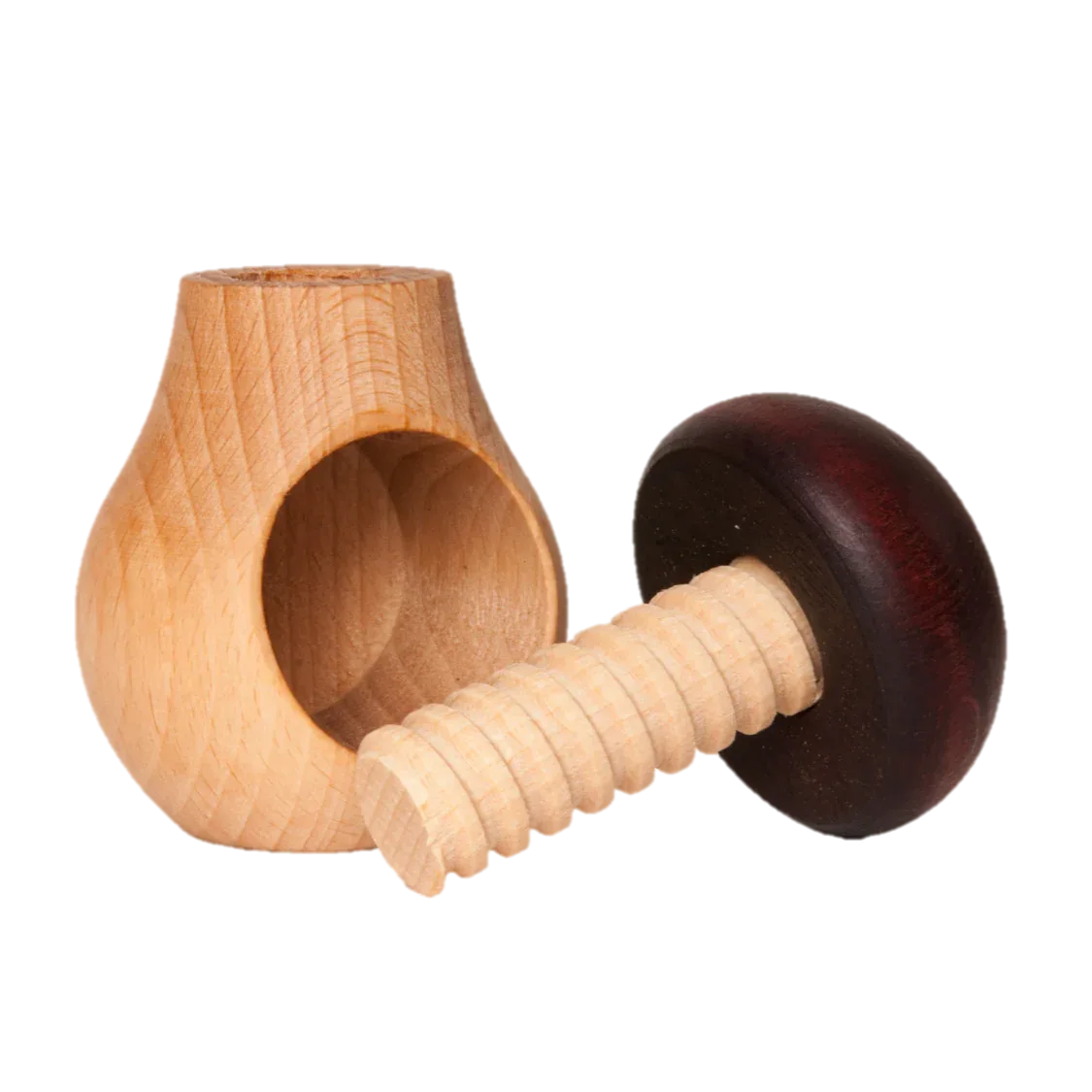 Wooden Nutcracker Mushroom with Screw Toy - ToylandEU
