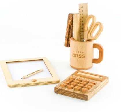 Wooden Office Set For Toddlers With Realistic Accessories - ToylandEU