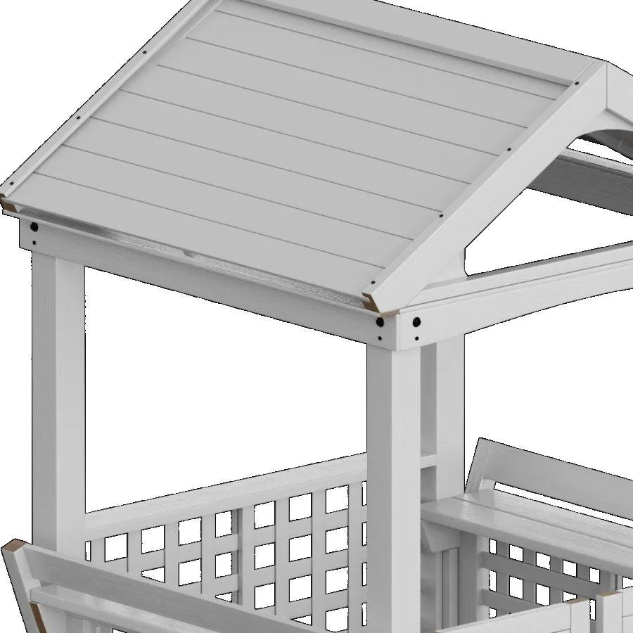  Durable Wooden Outdoor Playhouse With Built In Bench -  ToylandEU™