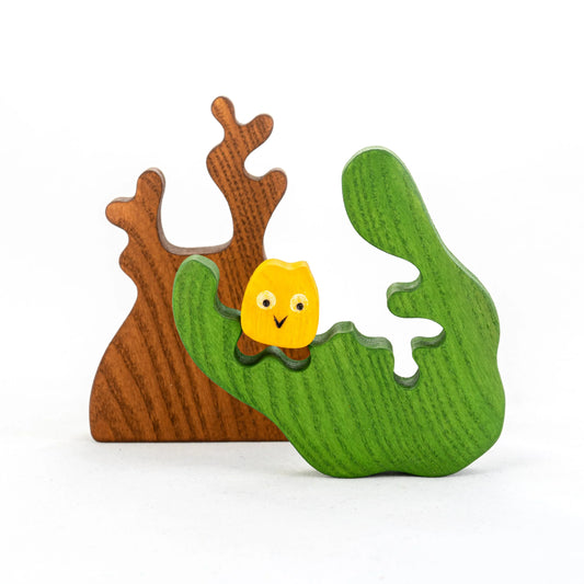 Wooden Owl Puzzle Tree For Imaginative Play And Learning - ToylandEU
