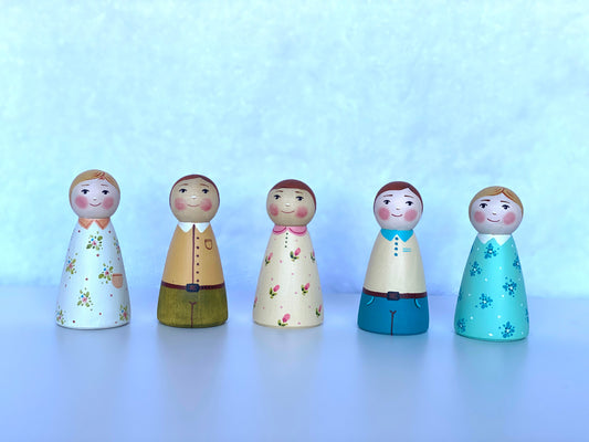 Handcrafted Wooden Peg Dolls For Creative Imaginative Play - ToylandEU