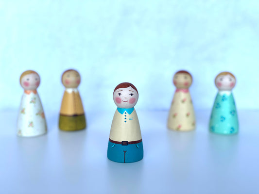 Handcrafted Wooden Peg Dolls For Creative Imaginative Play - ToylandEU