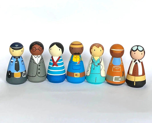  Wooden Peg Dolls Hand Painted For Creative Play -  ToylandEU™