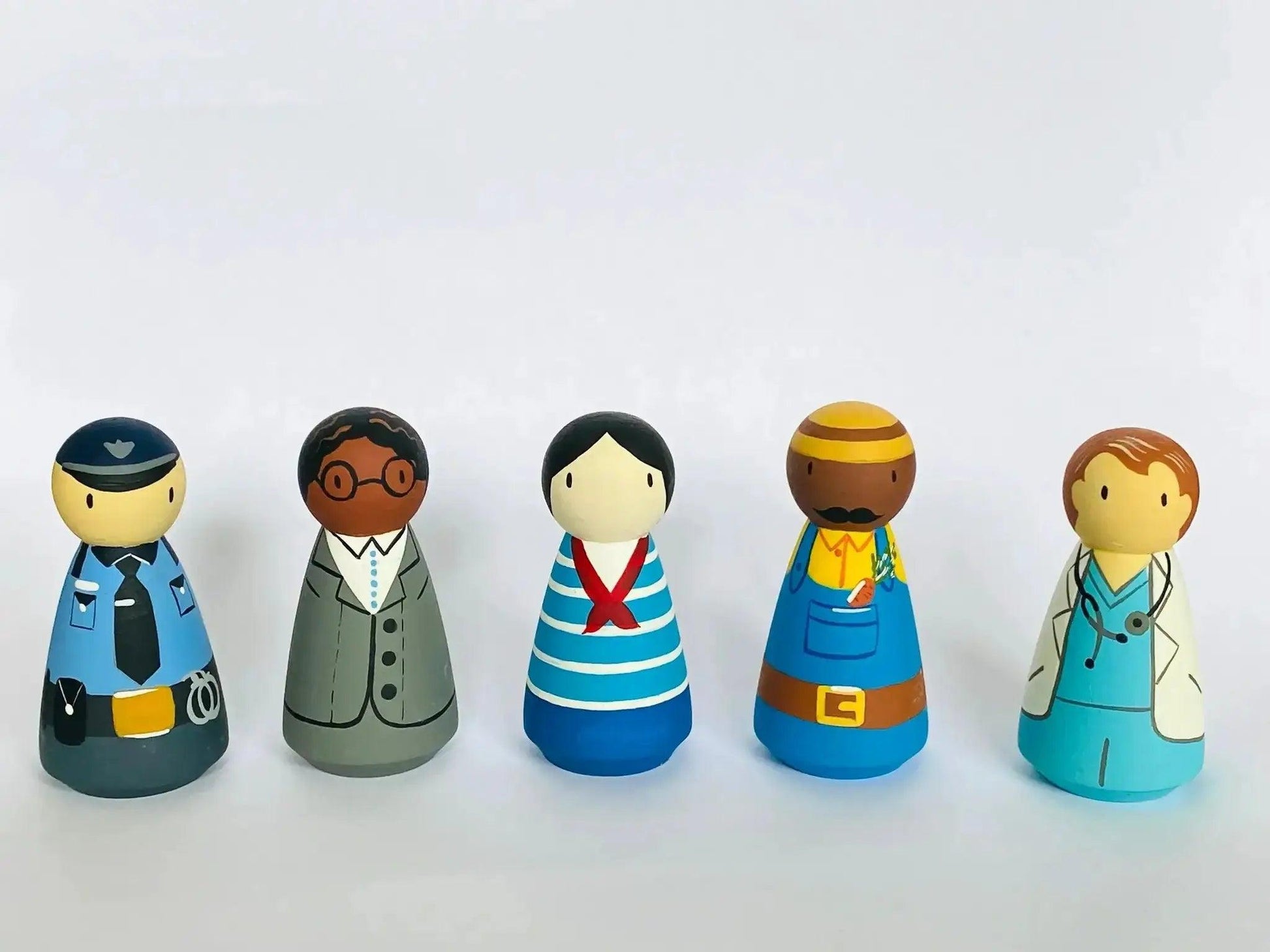  Wooden Peg Dolls Hand Painted For Creative Play -  ToylandEU™