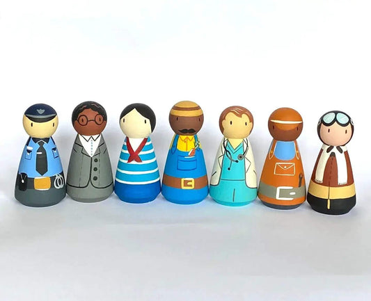  Wooden Peg Dolls Hand Painted For Creative Play -  ToylandEU™
