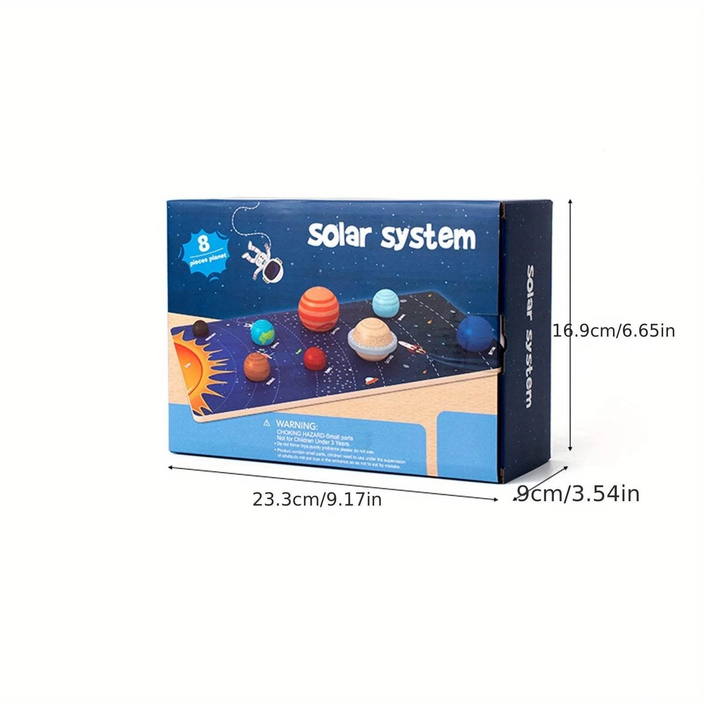 Wooden Planet Model Eight Planets in Space Scientific Exploration Toys Interactive Education - ToylandEU