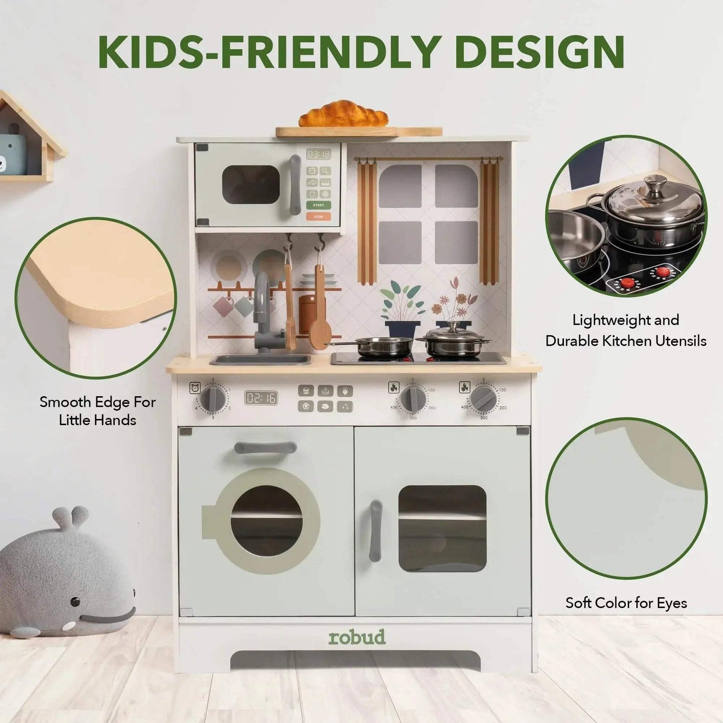  Wooden Play Kitchen Gift Idea With Lights And Sounds -  ToylandEU™