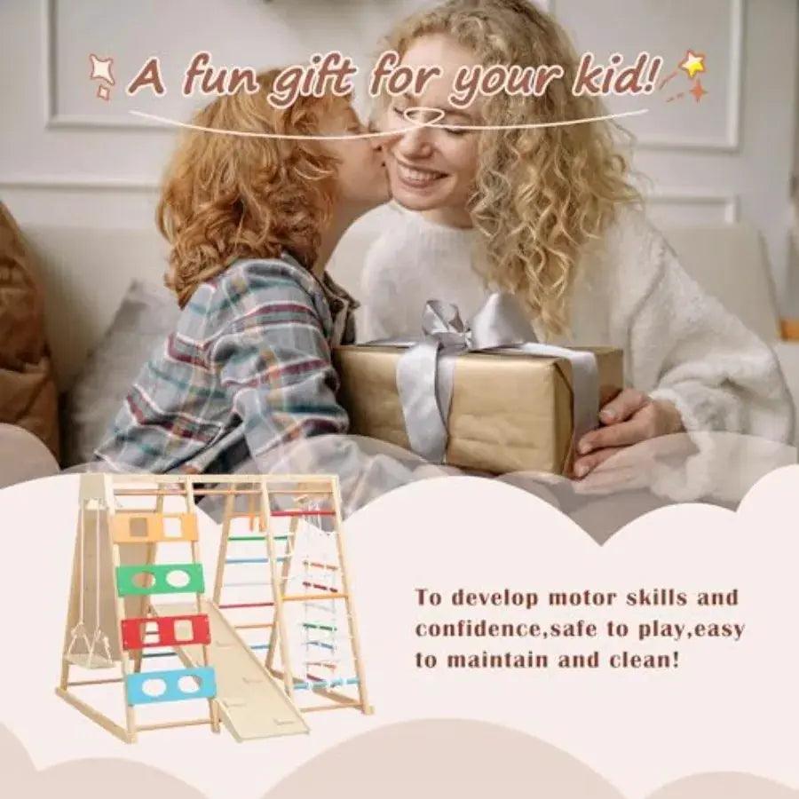  Wooden Playset All In One Indoor Outdoor Backyard -  ToylandEU™