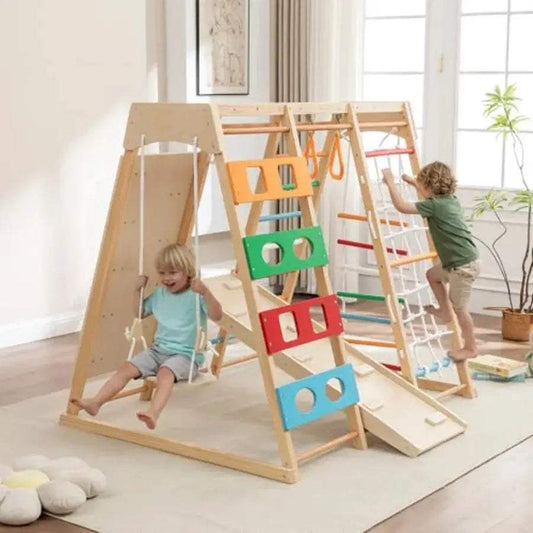  Wooden Playset All In One Indoor Outdoor Backyard -  ToylandEU™