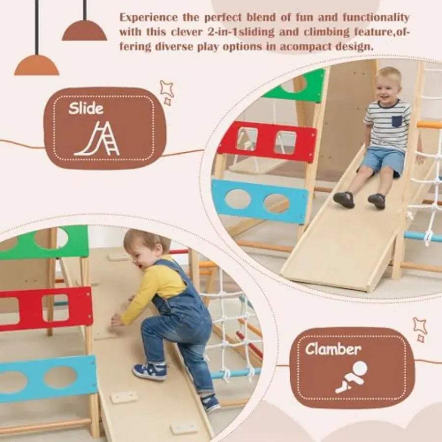  Wooden Playset All In One Indoor Outdoor Backyard -  ToylandEU™