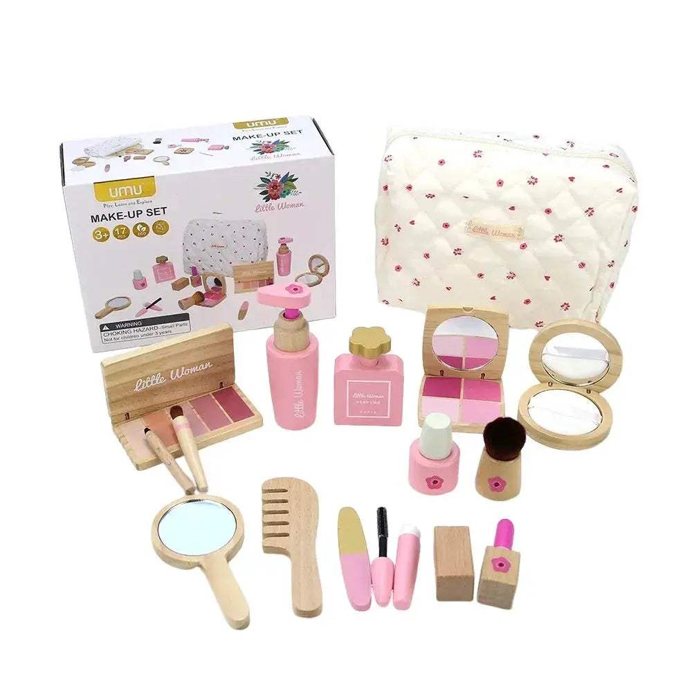 Wooden Pretend Makeup Set For Kids Safe Creative Play - ToylandEU