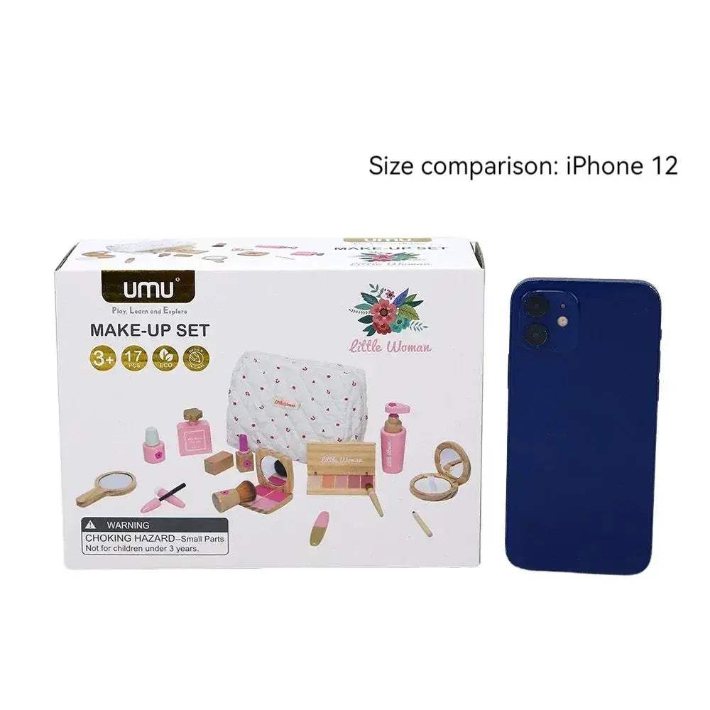 Wooden Pretend Makeup Set For Kids Safe Creative Play - ToylandEU