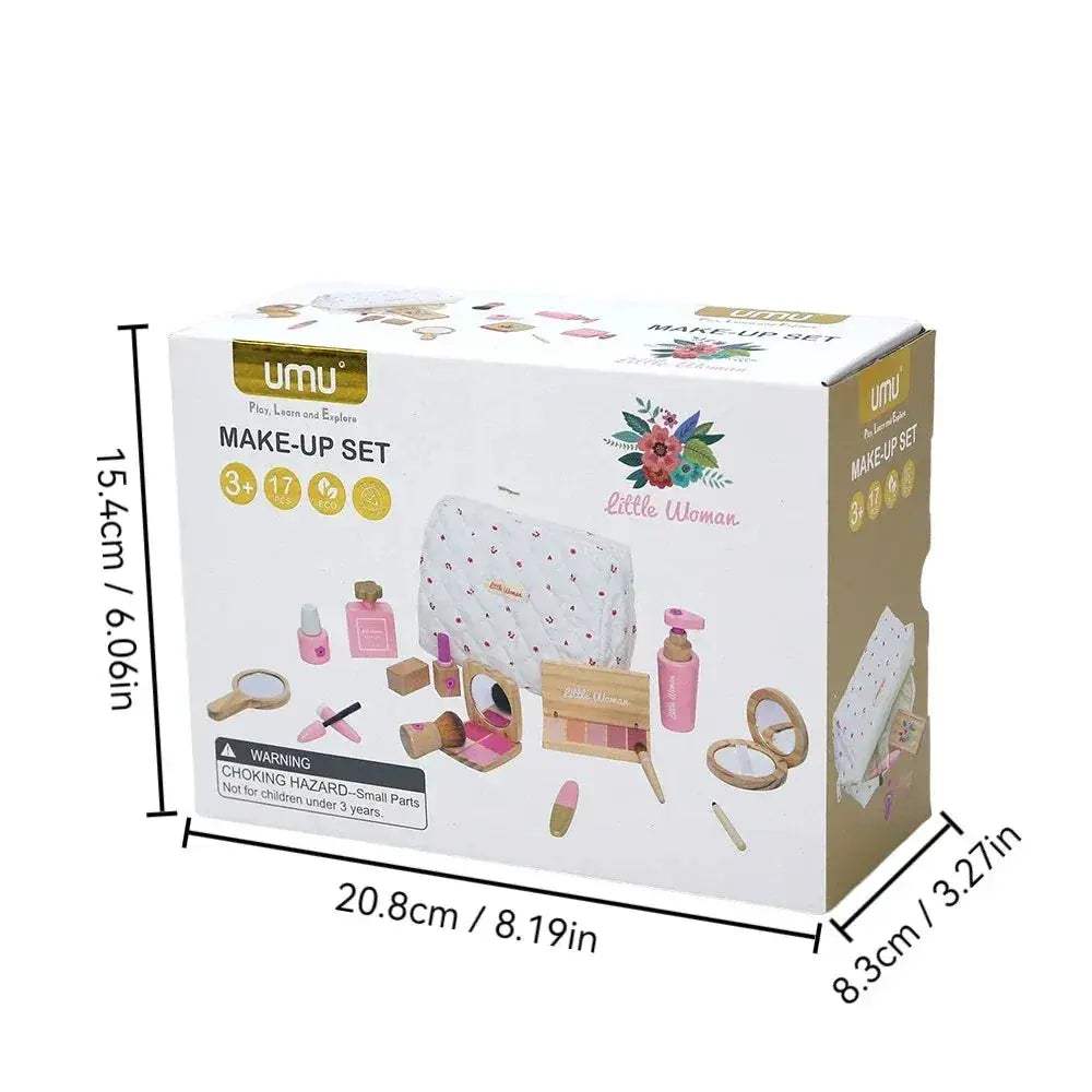 Wooden Pretend Play Makeup Set For Girls With Safe Cosmetics - ToylandEU
