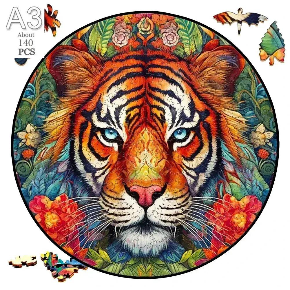  Wooden Puzzle 3D Animal Round Educational Jigsaw -  ToylandEU™