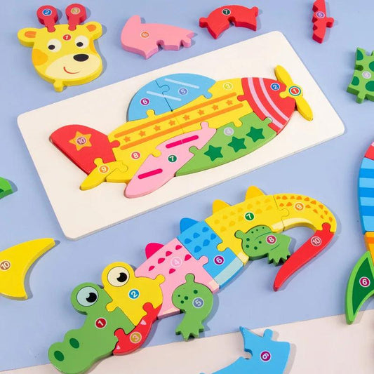  Wooden Puzzle | 3D Cartoon Animal | Toylandeu 