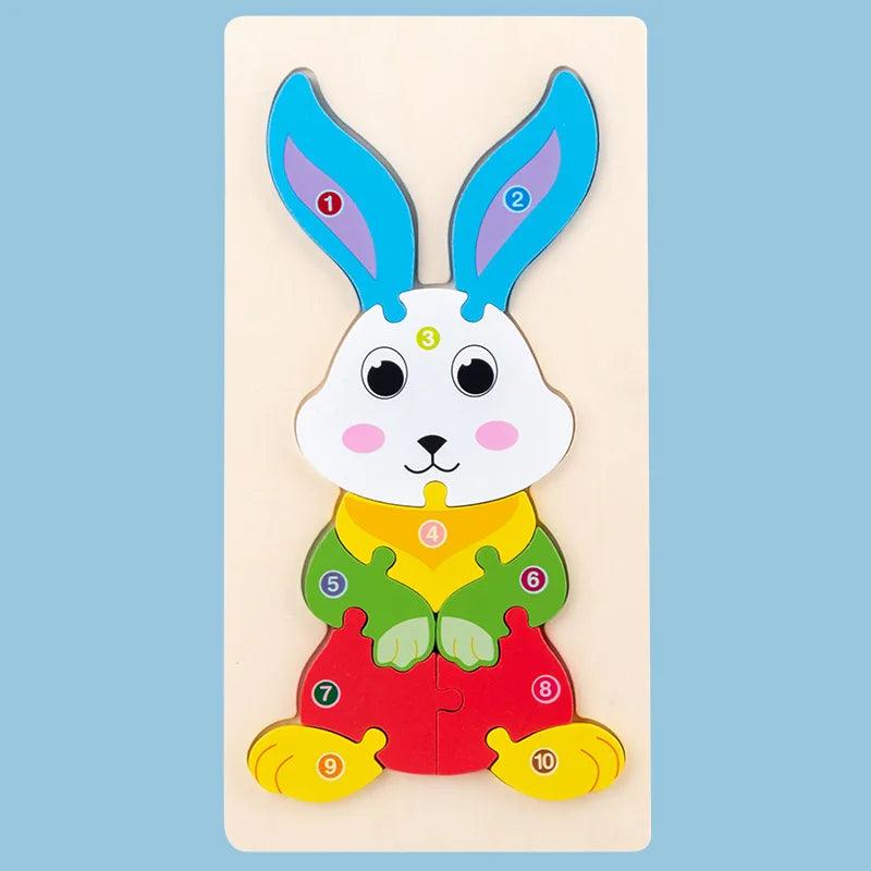  Wooden Puzzle | 3D Cartoon Animal | Toylandeu 