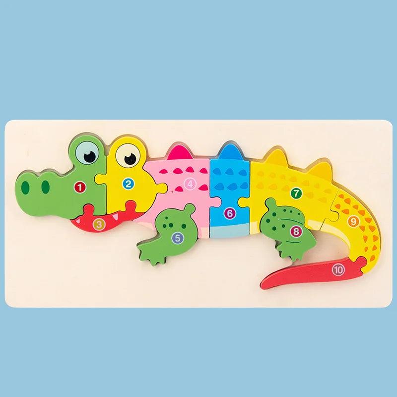  Wooden Puzzle | 3D Cartoon Animal | Toylandeu 