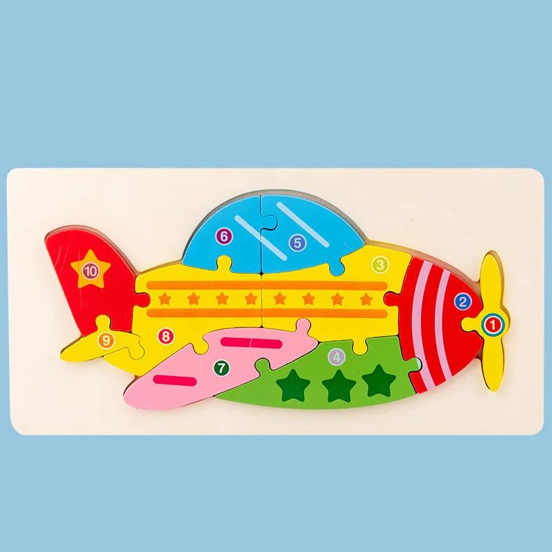  Wooden Puzzle | 3D Cartoon Animal | Toylandeu 