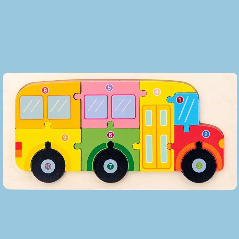  Wooden Puzzle | 3D Cartoon Animal | Toylandeu 