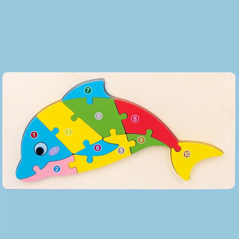  Wooden Puzzle | 3D Cartoon Animal | Toylandeu 