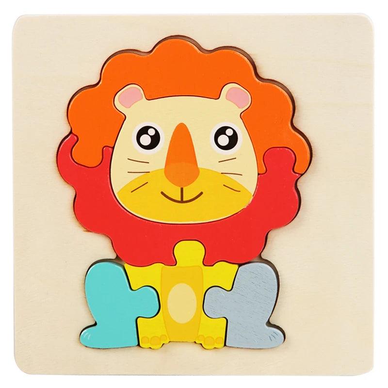  Wooden Puzzle | 3D Cartoon Animals | Toylandeu 