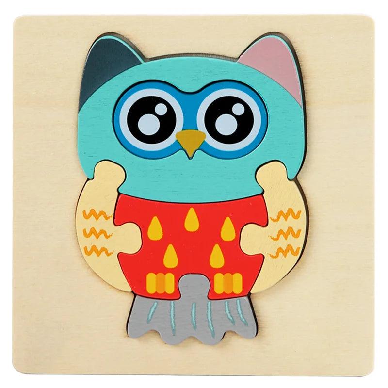  Wooden Puzzle | 3D Cartoon Animals | Toylandeu 