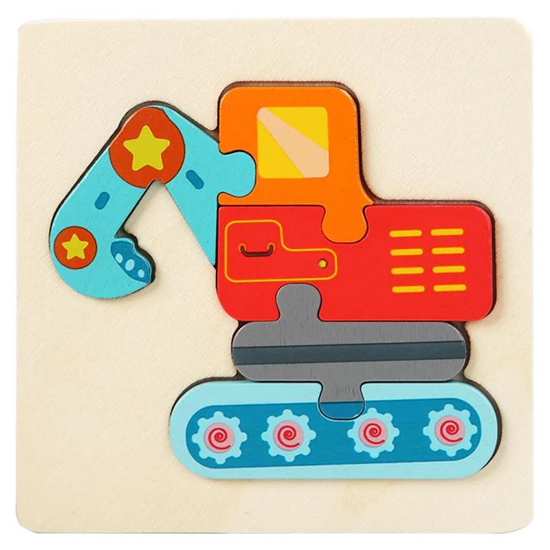  Wooden Puzzle | 3D Cartoon Animals | Toylandeu 