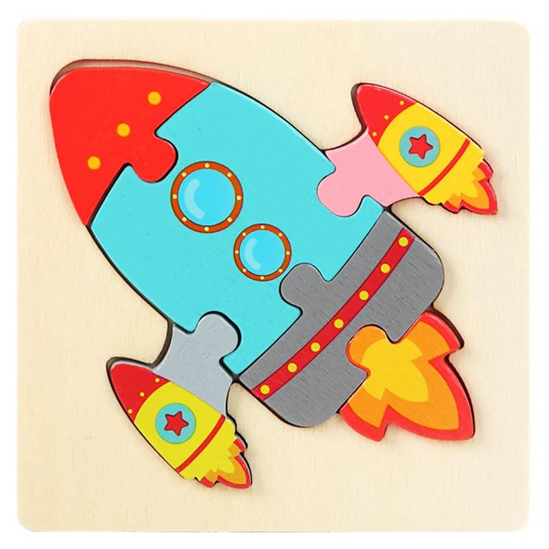  Wooden Puzzle | 3D Cartoon Animals | Toylandeu 