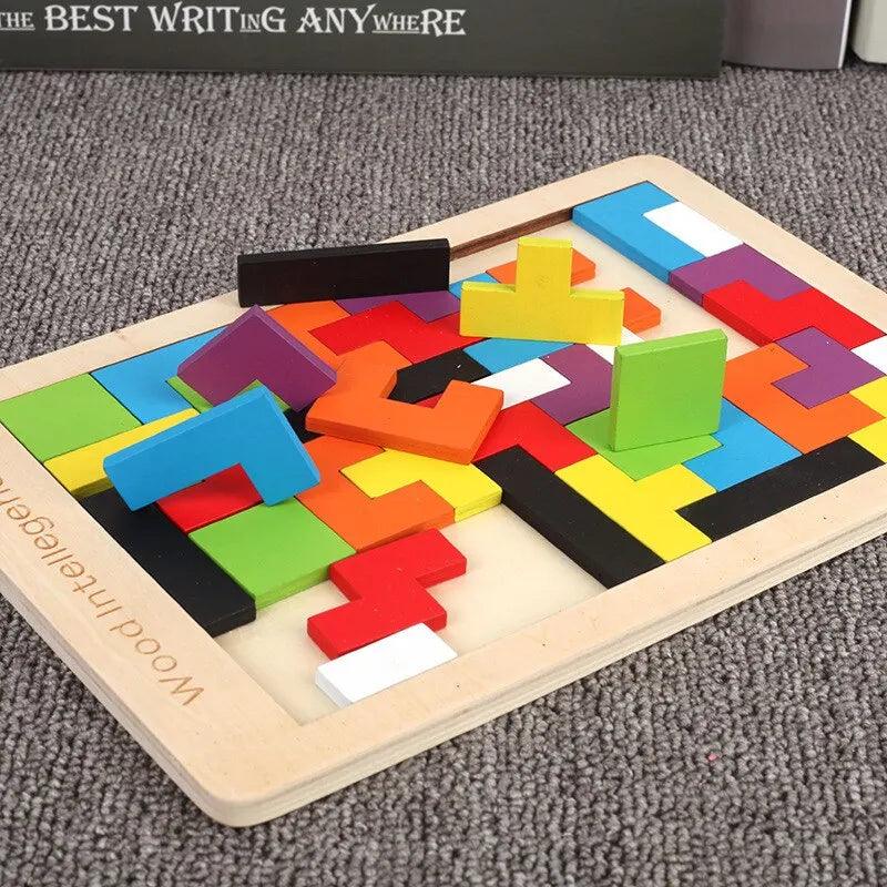  Wooden Puzzle | 3D Tangram Jigsaw Set | Toylandeu™ 
