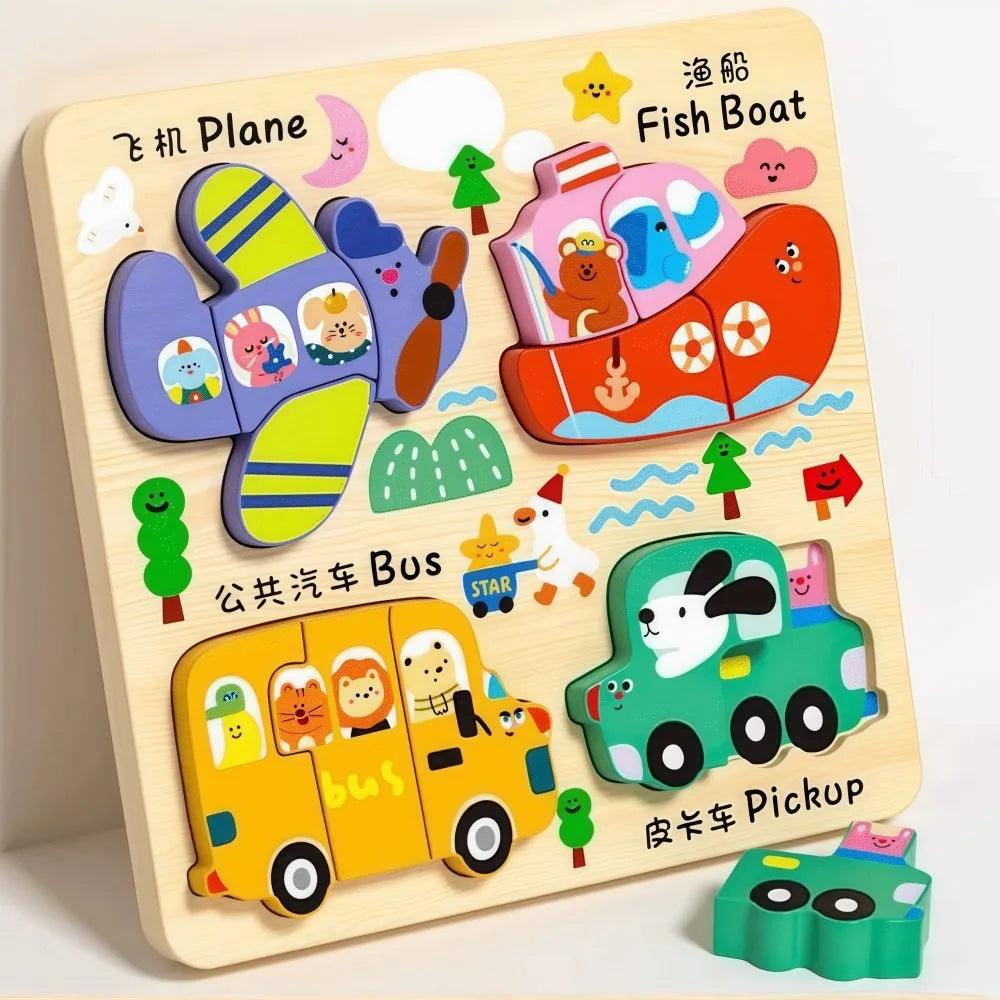  Wooden Puzzle | 4 In 1 3D Puzzle | Toylandeu™ 