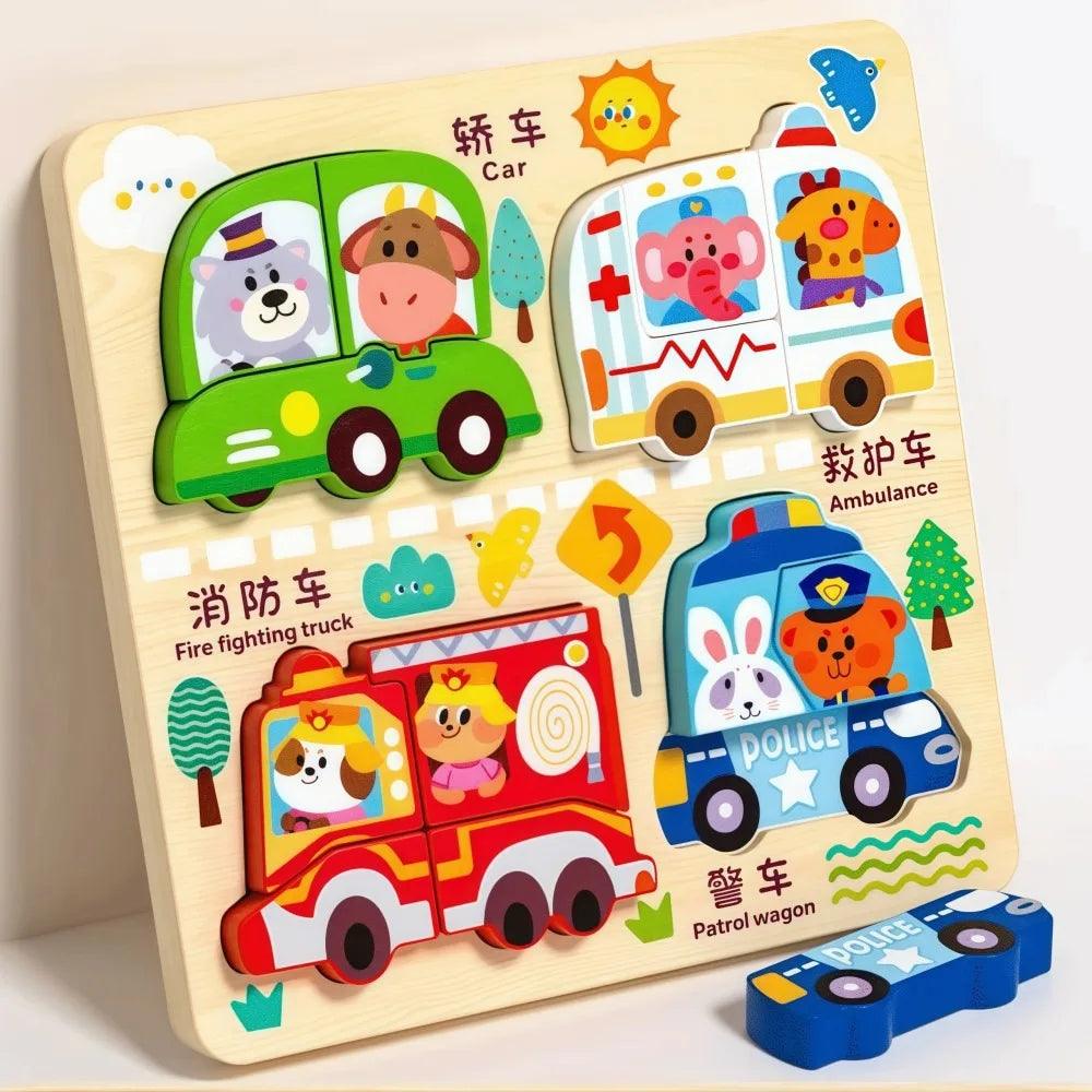  Wooden Puzzle | 4 In 1 3D Puzzle | Toylandeu™ 