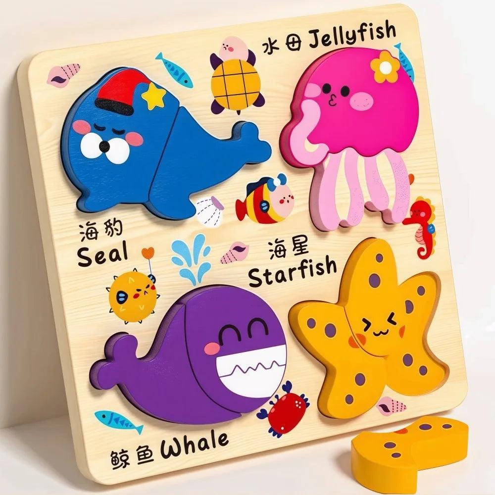  Wooden Puzzle | 4 In 1 3D Puzzle | Toylandeu™ 