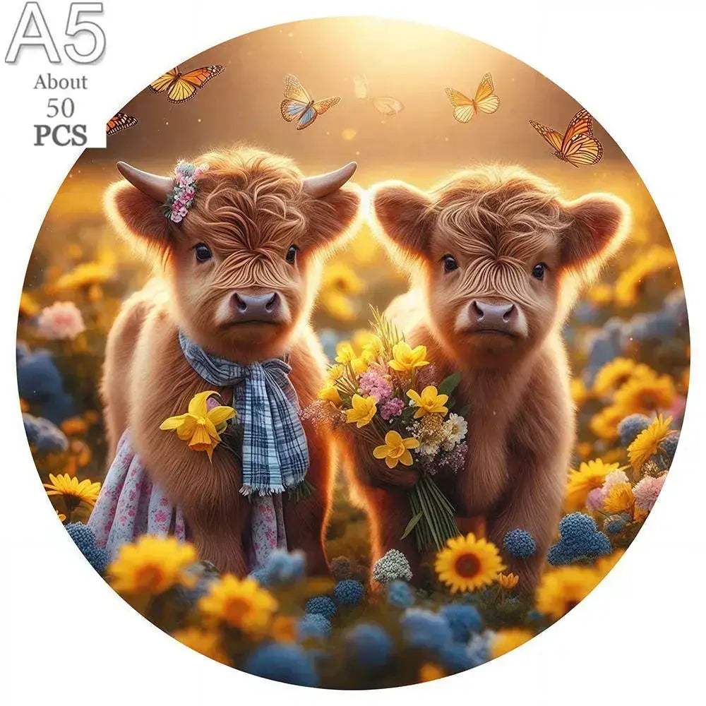 Wooden Puzzle Animal Round Educational Jigsaw For Kids And Adults - ToylandEU