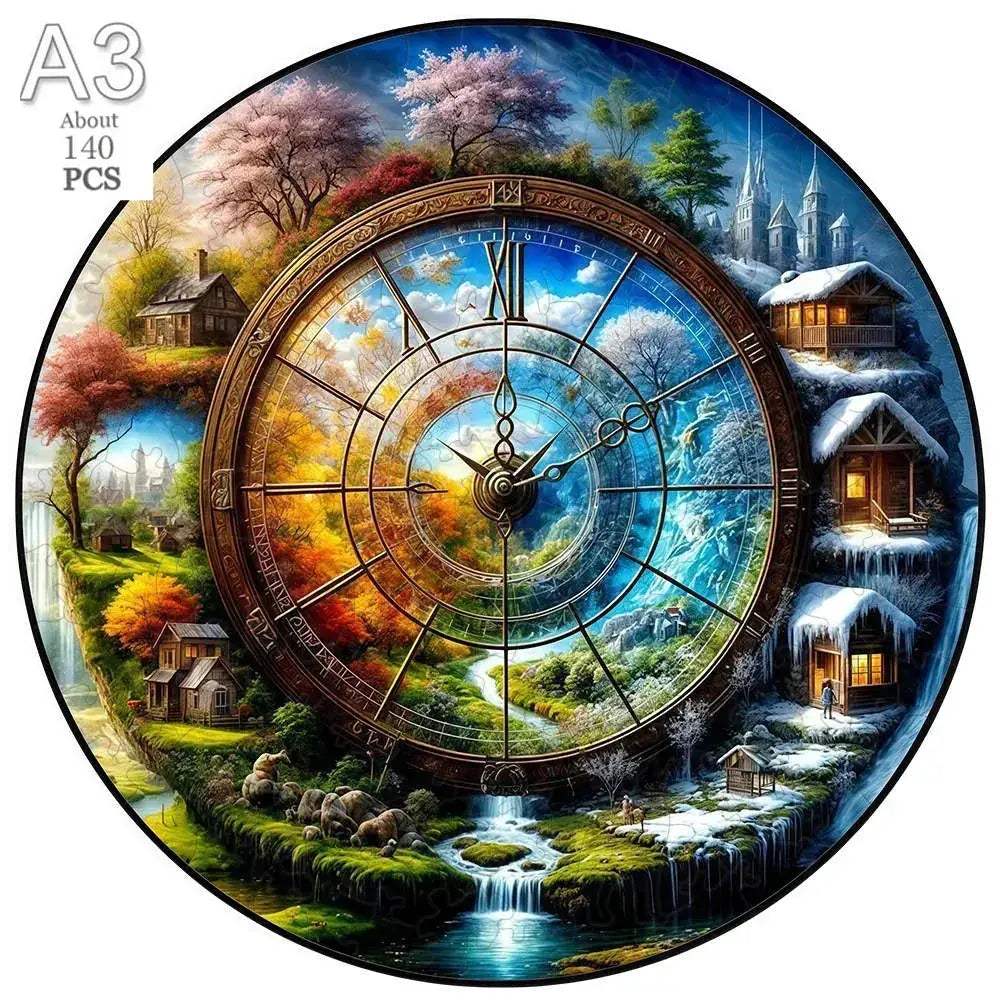 Wooden Puzzle Animal Round Educational Jigsaw For Kids And Adults - ToylandEU