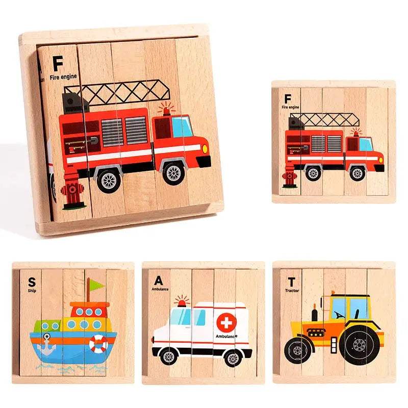 Wooden Puzzle Blocks Dinosaurs for Kids Educational Toy - ToylandEU