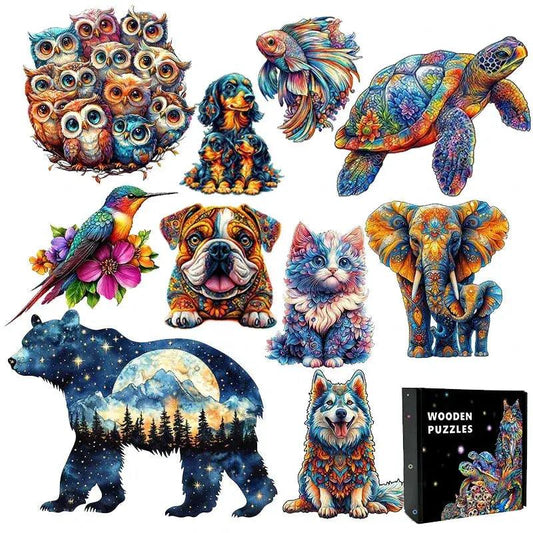  Wooden Puzzle Dog 3D Educational Toy All Ages Fun -  ToylandEU™