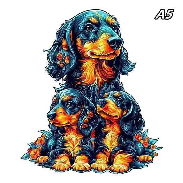 Wooden Puzzle Dog 3D Educational Toy All Ages Fun -  ToylandEU™