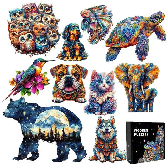  Wooden Puzzle Dog 3D Educational Toy All Ages Fun -  ToylandEU™