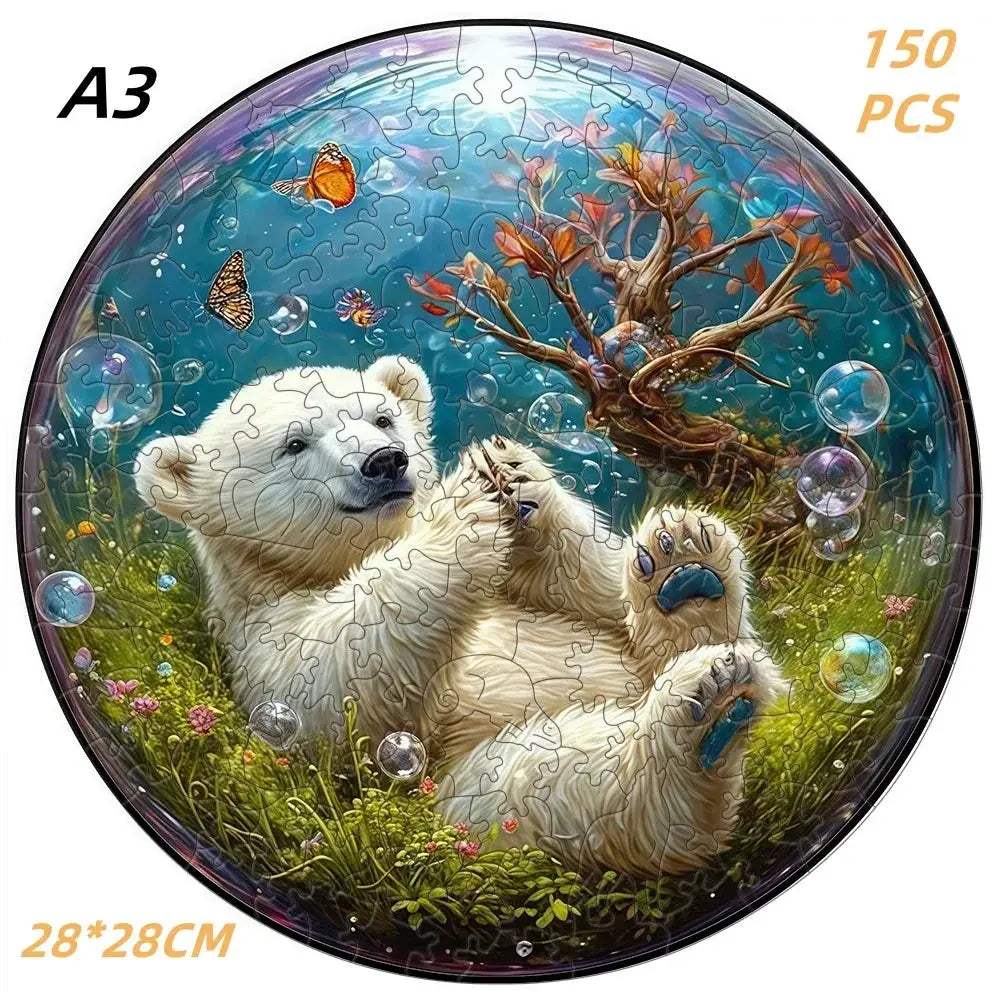 Wooden Puzzle Dog 3D Educational Toy For All Ages Fun - ToylandEU