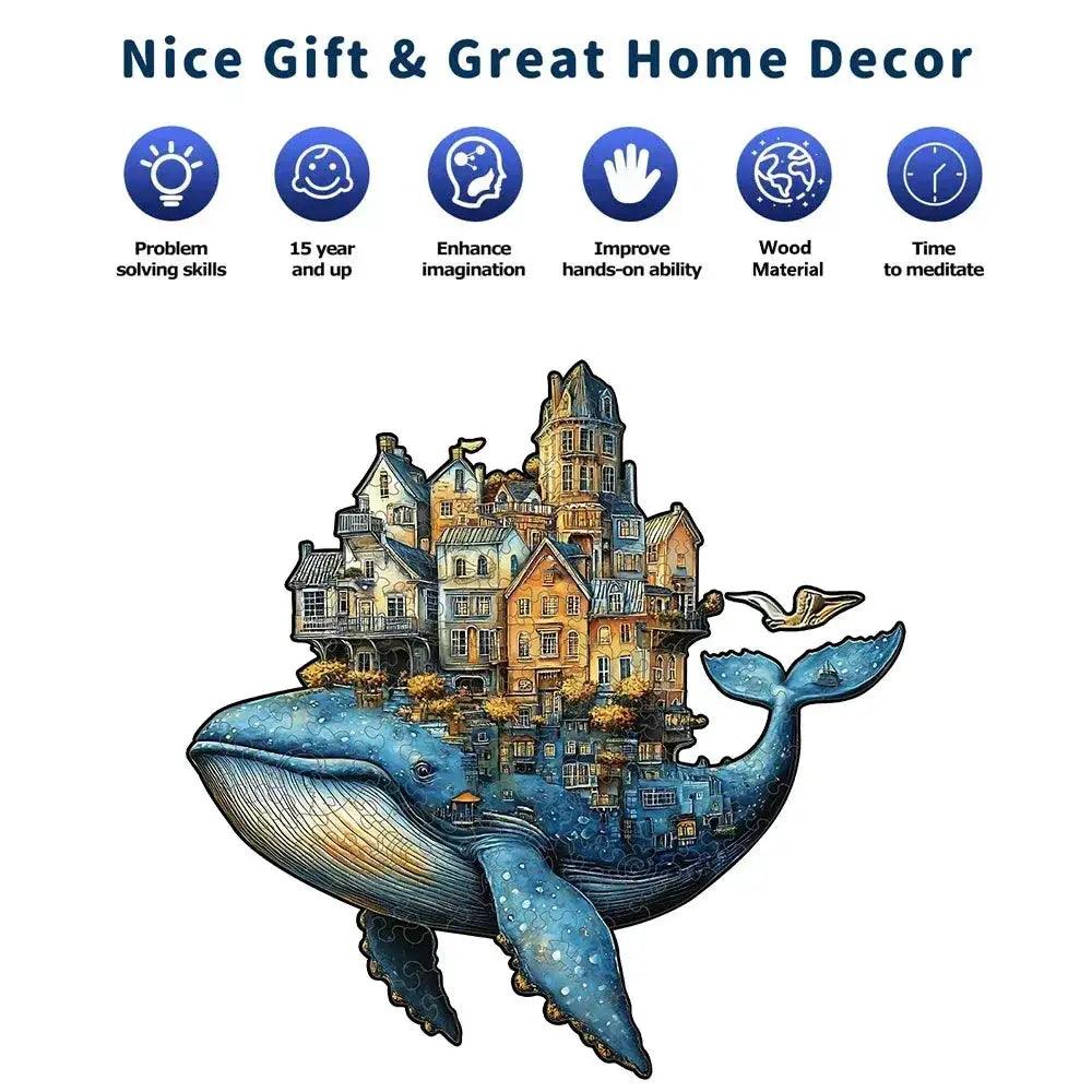  Wooden Puzzle For Adults Whale Castle Unique Shape Jigsaw -  ToylandEU™