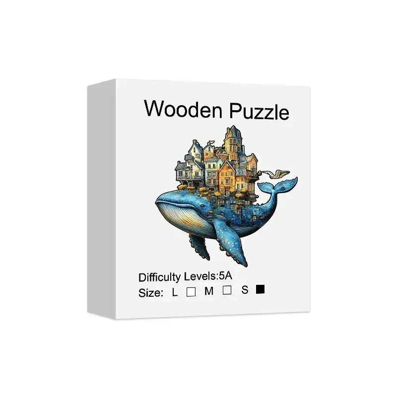 Wooden Puzzle For Adults Whale Castle Unique Shape Jigsaw - ToylandEU