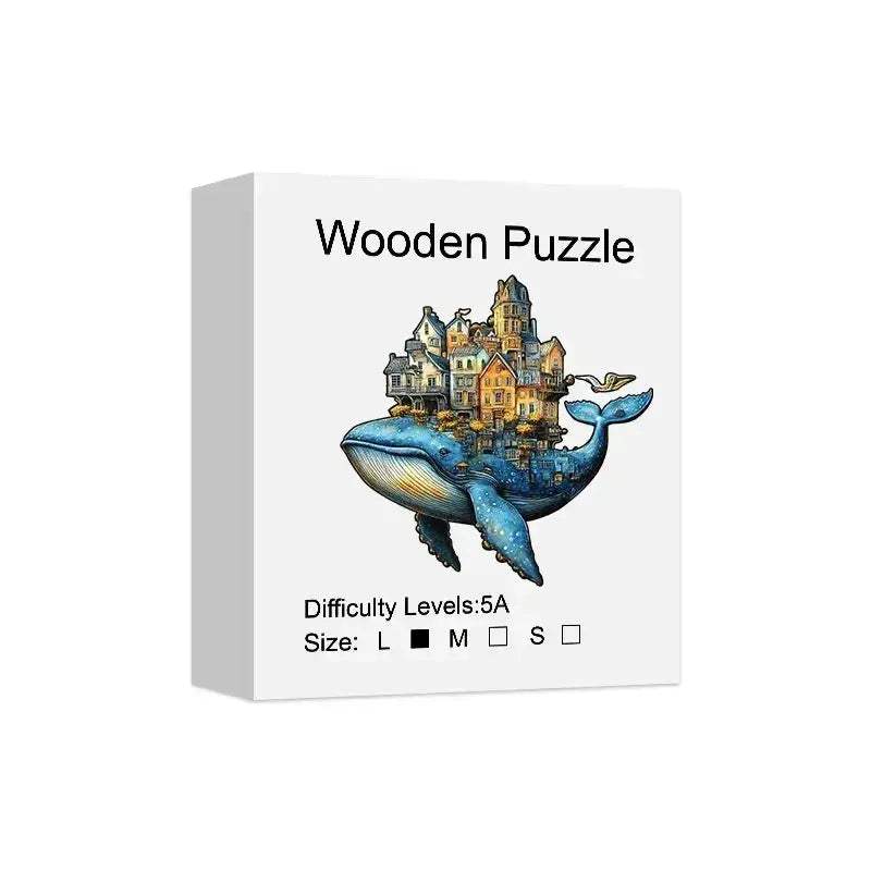 Wooden Puzzle For Adults Whale Castle Unique Shape Jigsaw - ToylandEU