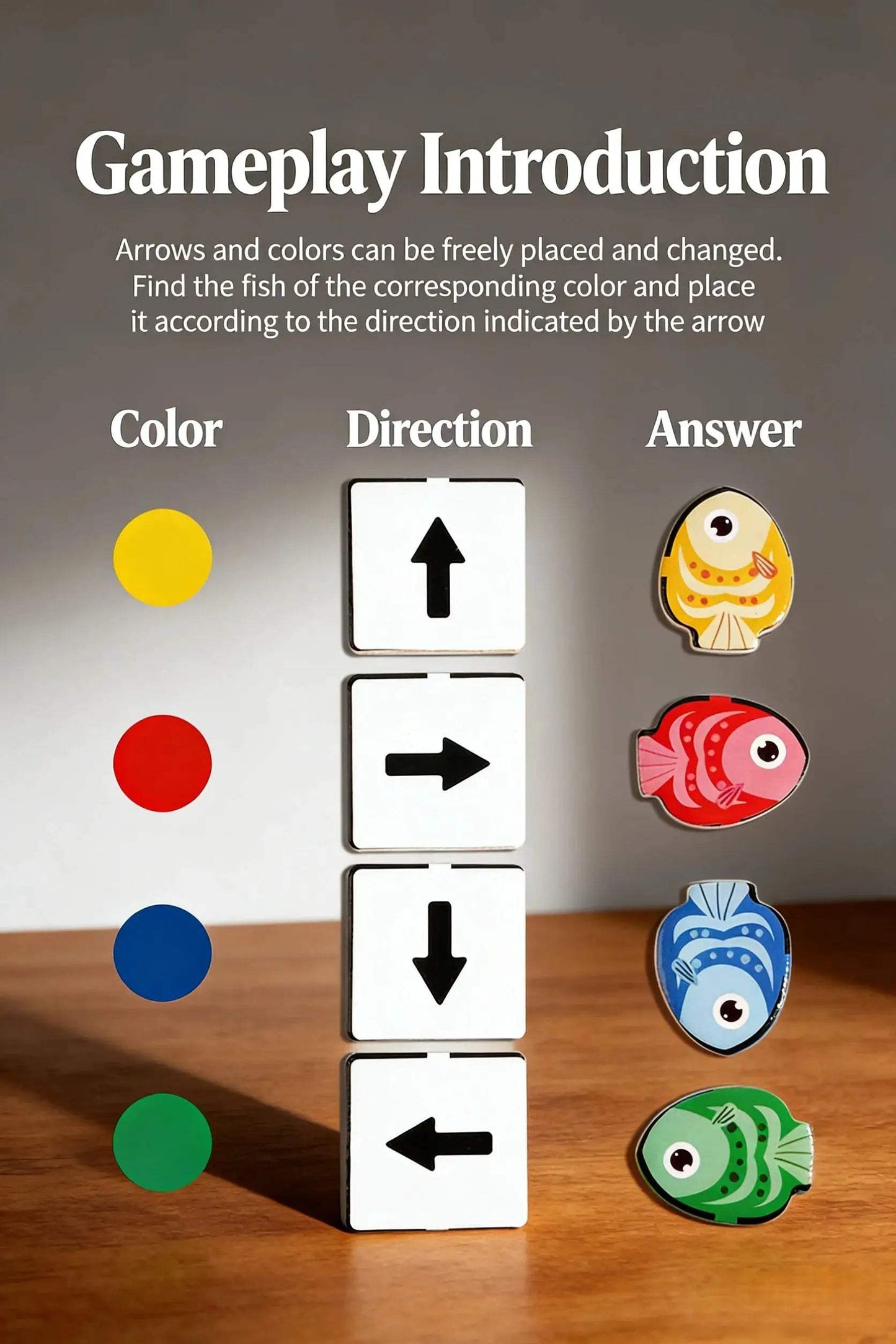 Wooden Puzzle For Toddlers Direction Matching Educational Toy - ToylandEU